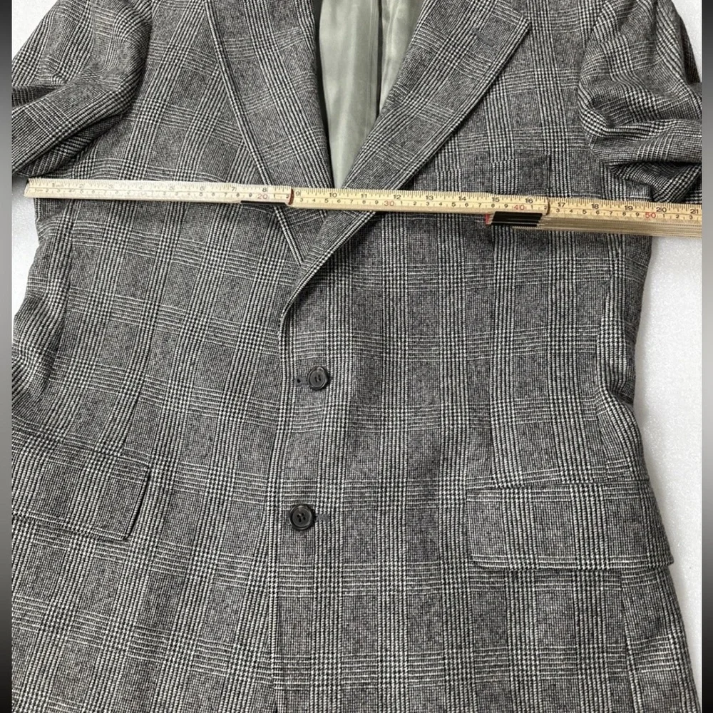 Vintage Ralph Lauren Polo University Size 40R Plaid Wool Blazer Sport‎ Coat